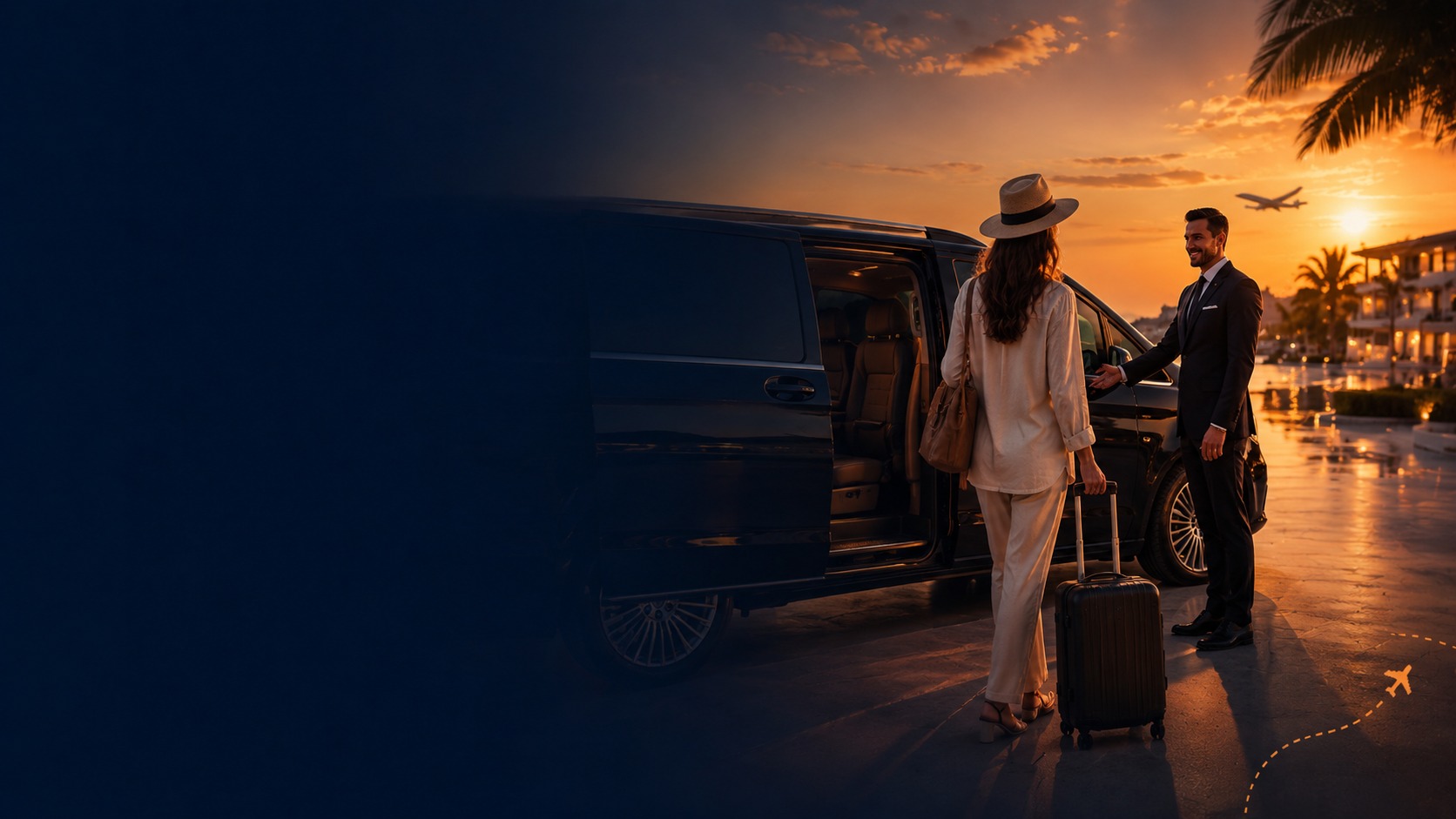 Transfer themed travel visual