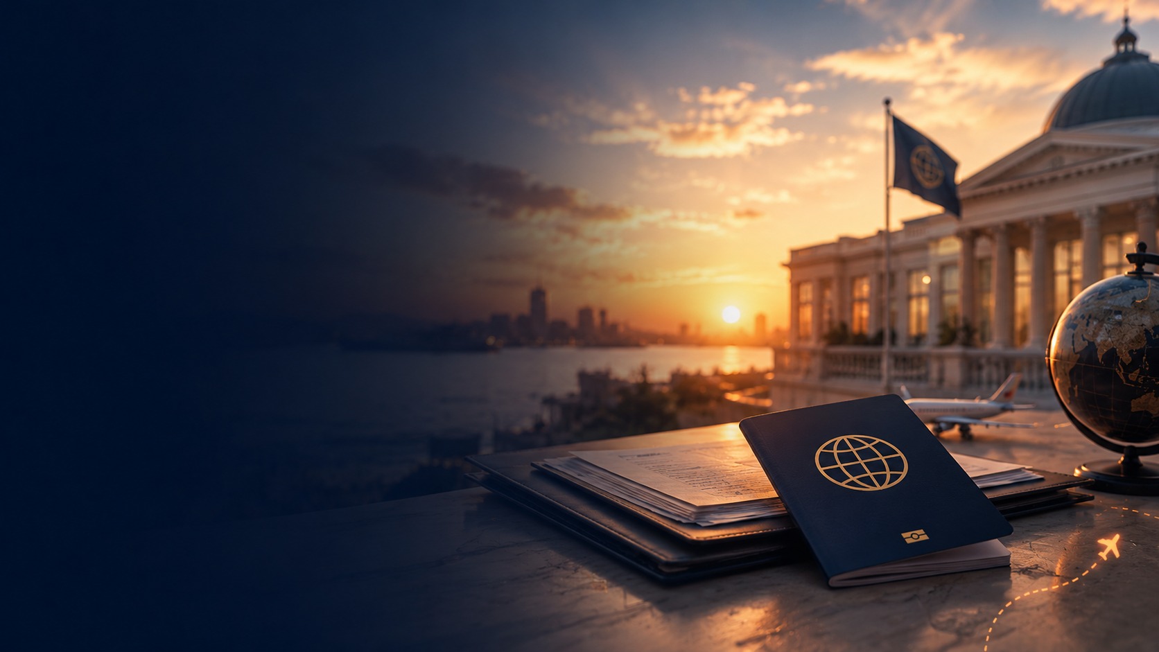 Visa themed travel visual
